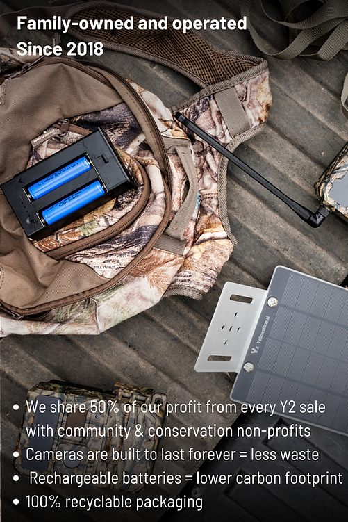 Yellowstone.ai Y2 4G Cellular Trail Camera Lithium and Solar Bundle