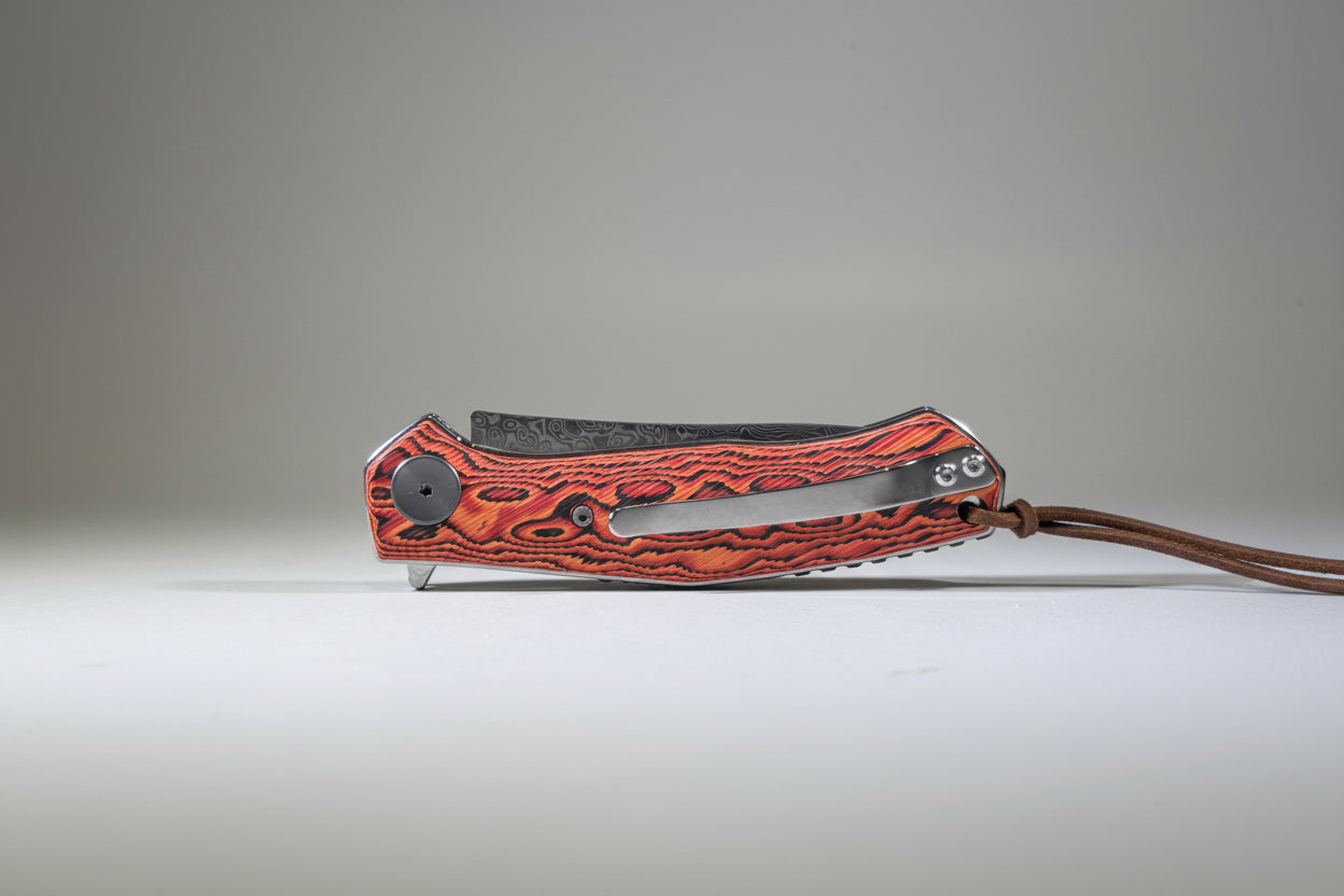 LL40-2 Custom Damascus Flipper