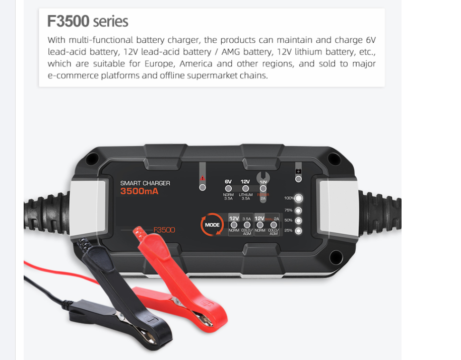 3.5 amp Smart Charger Battery Charger