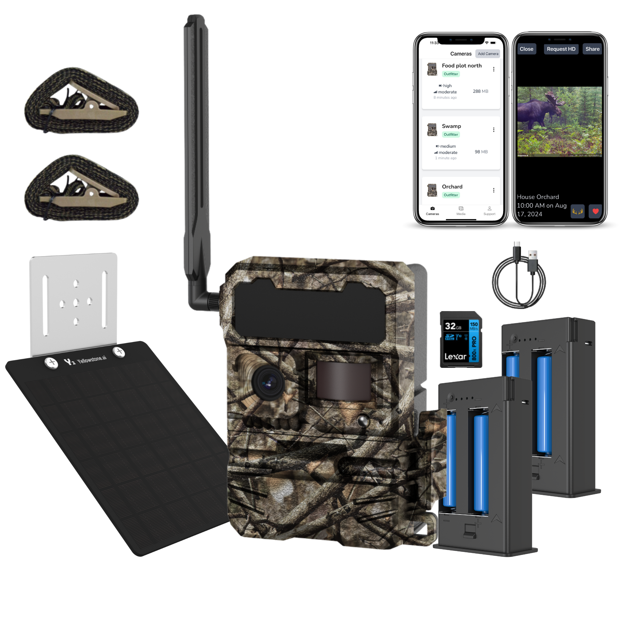 Y2 4G Cellular Trail Camera Lithium and Solar Bundle