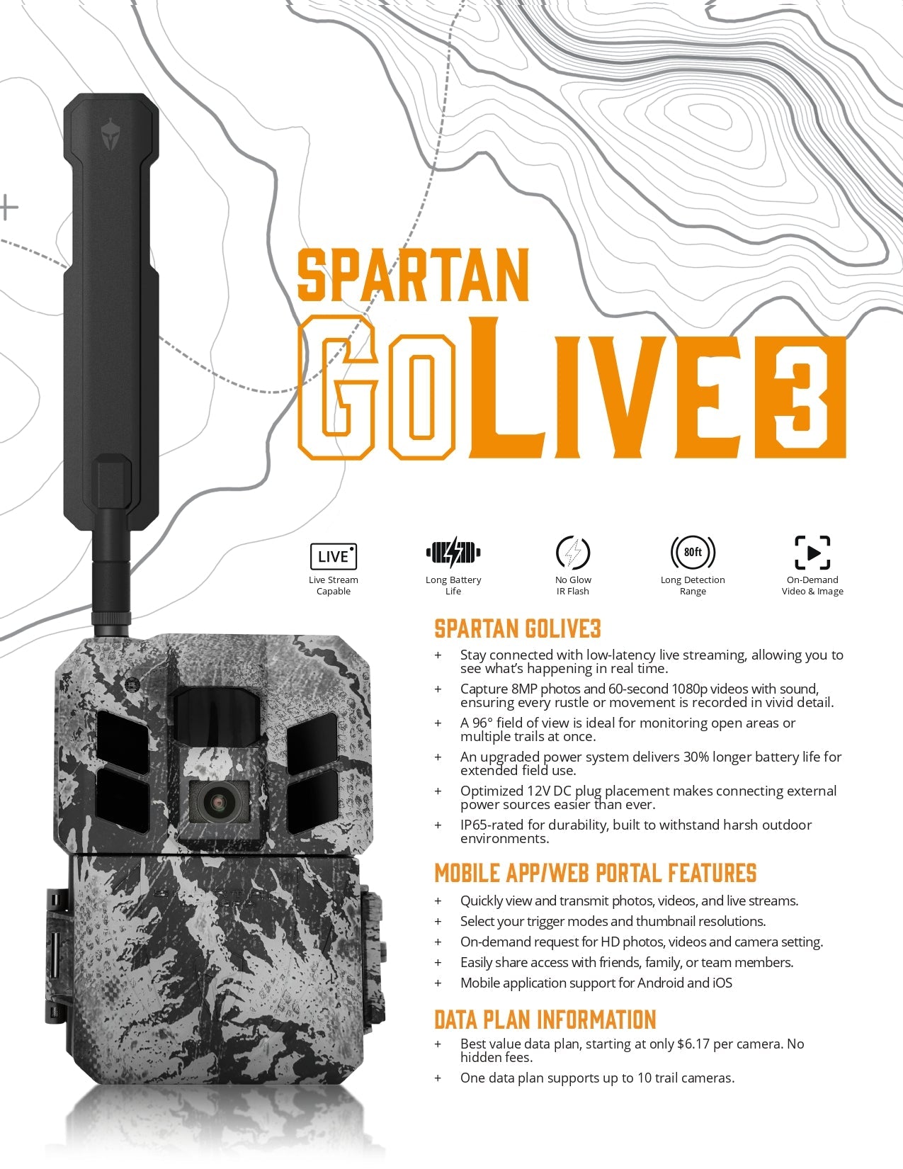 Spartan Golive 3 + Herd 360 X3 Solar Panel + Sandisk 128GB Micro SD Card Ultra Bundle