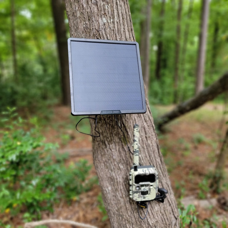 Black Gate R4g with Trail camera solar panel with 25,000mah lithium battery