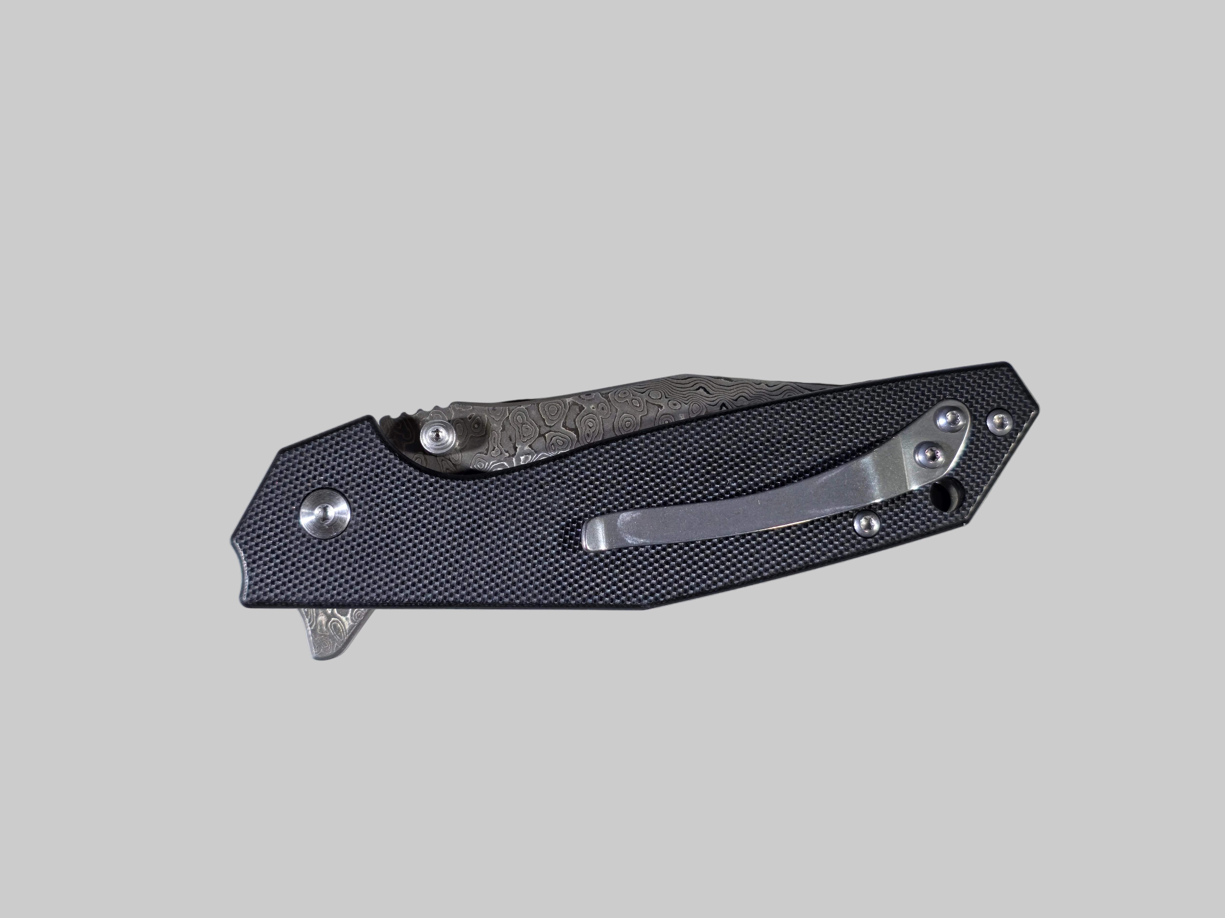 BL16-D Damascus Button Lock