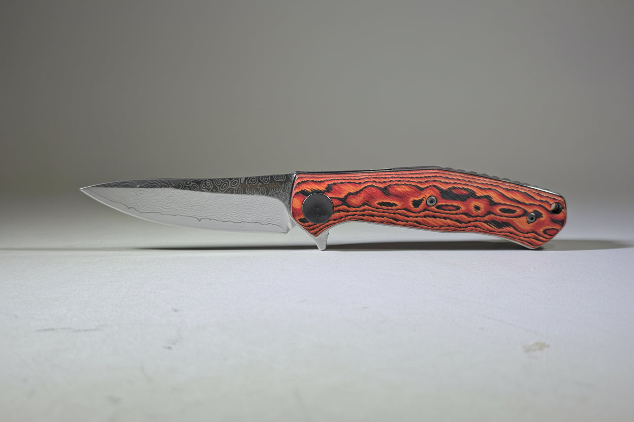 LL40-2 Custom Damascus Flipper