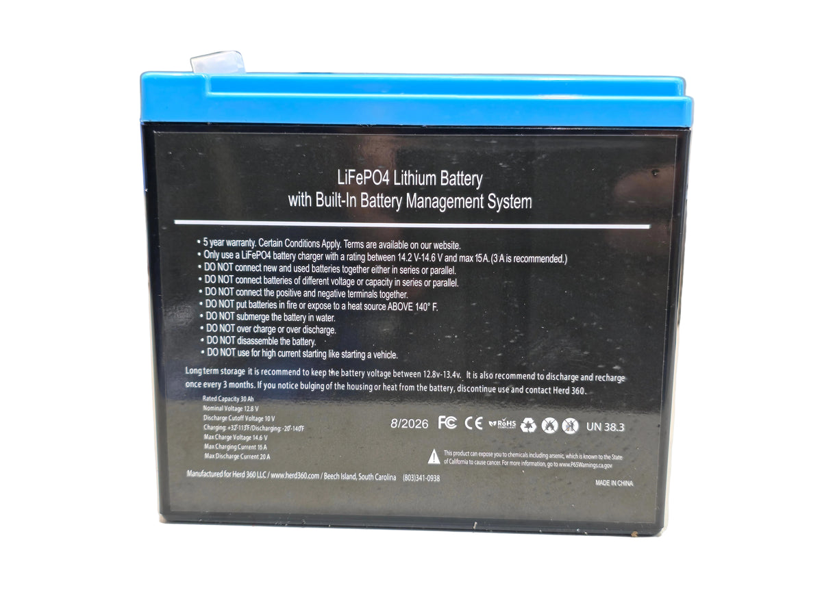 Herd 360 30ah Lithium Battery w/BMS