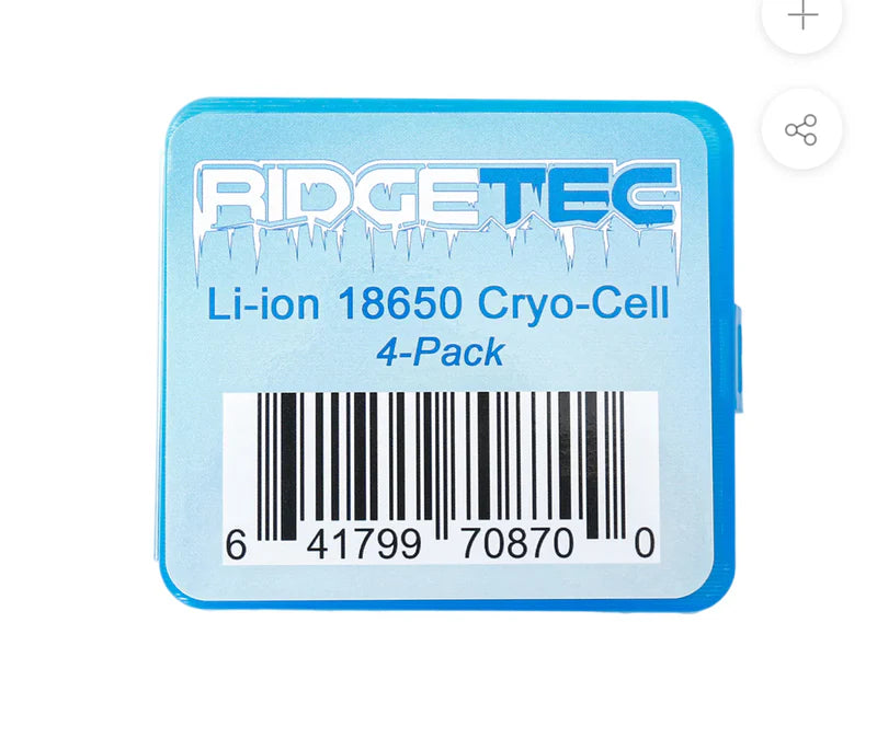 18650 Lithium Ion Cryo Battery by Ridgetec Outdoors
