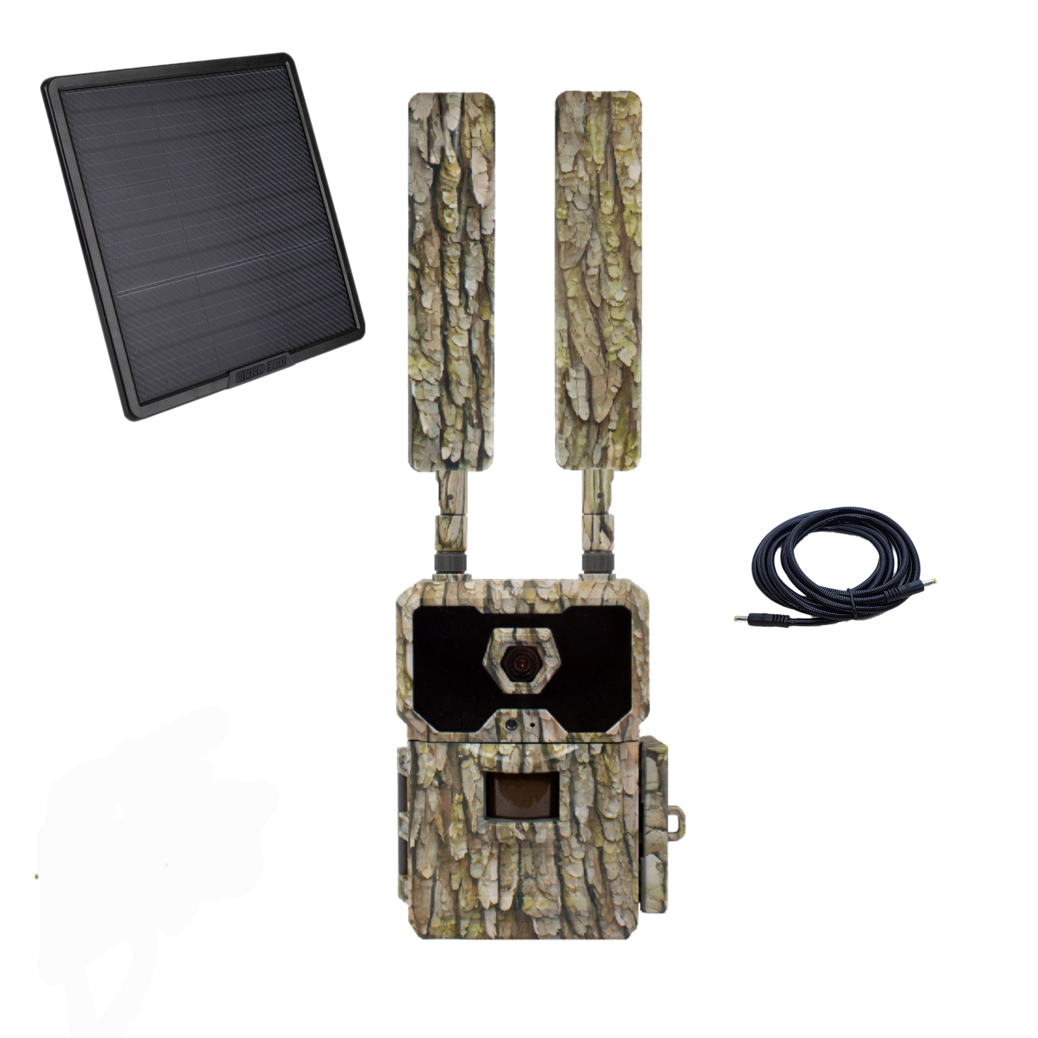 WiseEye Data Cam 2 + G2 Solar Power Pack + Chewproof Cable Bundle