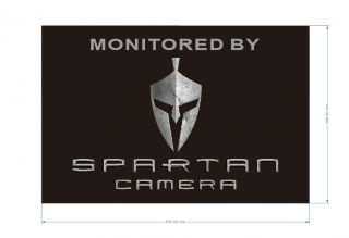 Spartan Camera Metal Security Sign