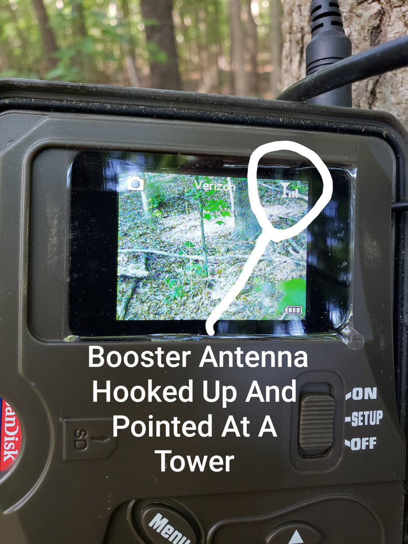 Long Range Booster Antenna for Cellular Trailcams, Directional High Gain Tactacam Reveal X